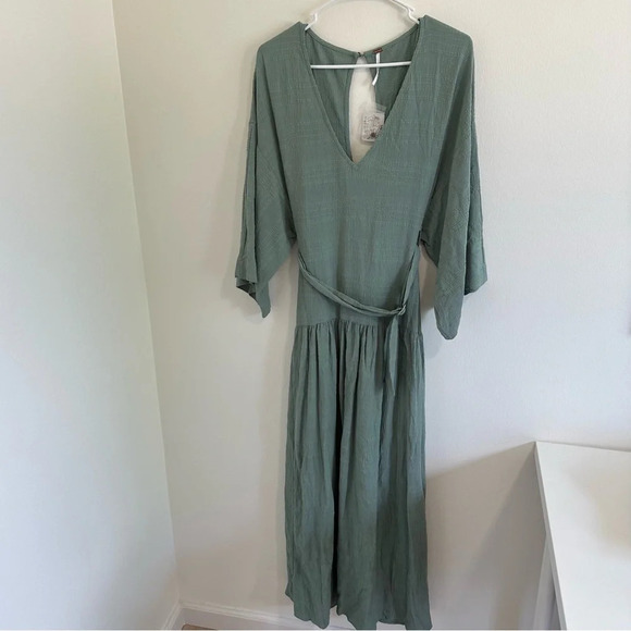 Free People Ellie Maxi Dress NWT small Boho Prairie Cottagecore - Picture 3 of 6